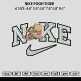 Nike Pooh Tiger Embroidery File 6 sizes