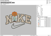 Nike Pumpkinman Embroidery File 6 sizes