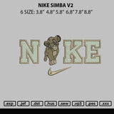 Nike Simba V2 Embroidery File 6 sizes