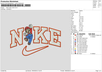 Nike Super M Embroidery File 6 sizes