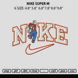 Nike Super M Embroidery File 6 sizes