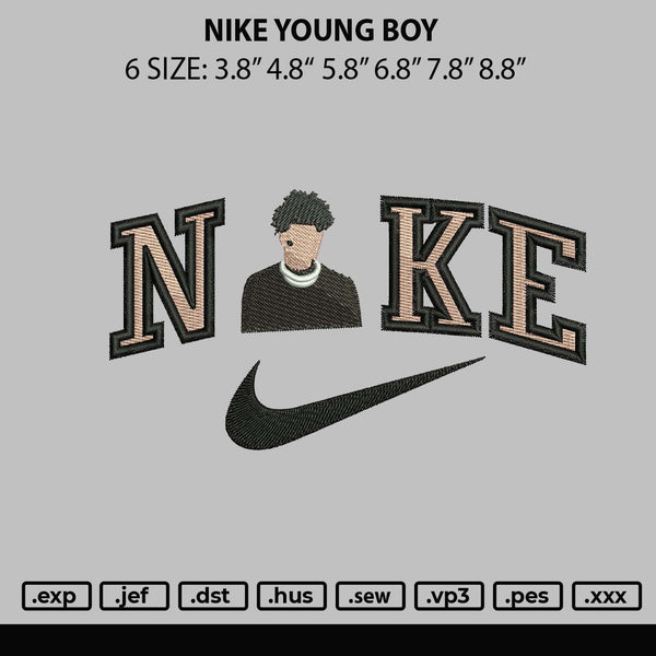 Nike Young Boy Embroidery File 6 sizes