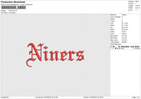 Niners Embroidery