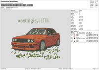 Nostalgia Ultra Car Embroidery File 6 sizes