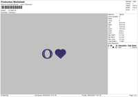 O Heart Embroidery File 6 szes