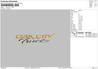 Oak City Embroidery File 6 sizes