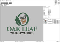 Oakleaf01 Embroidery File 6 sizes