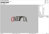 Omertatext Embroidery File 6 sizes