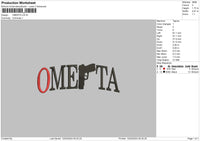 Omertatext Embroidery File 6 sizes