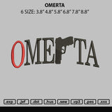 Omertatext Embroidery File 6 sizes