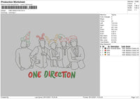 One Direction Embroidery