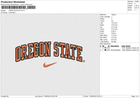 OREGON STATE Embroidery