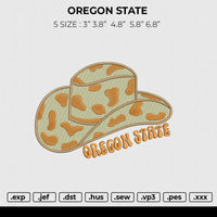 OREGON STATE Embroidery