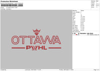 Ottawa Text Embroidery File 6 sizes