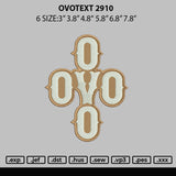 Ovotext 2910 Embroidery File 6 sizes