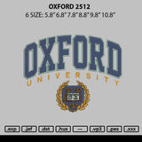 Oxford 2512 Embroidery File 6 sizes