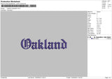 Oakland Text Embroidery File 6 sizes