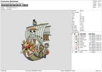 Op Ship Embroidery File 6 sizes