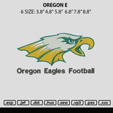 Oregon E Embroidery File 6 sizes