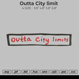 Outta City limit Embroidery