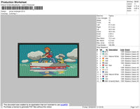 Ponyo Rectangle Embroidery