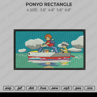 Ponyo Rectangle Embroidery