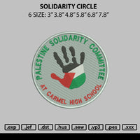 Solidarity Circle Embroidery File 6 sizes