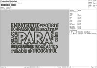 Paratext Embroidery File 6 sizes