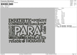 Paratext Embroidery File 6 sizes