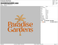 paradise gardens Embroidery