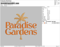 paradise gardens Embroidery