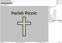 Paris Picnic Embroidery File 6 sizes