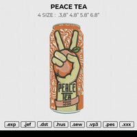 PEACE TEA Embroidery