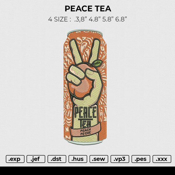 PEACE TEA Embroidery