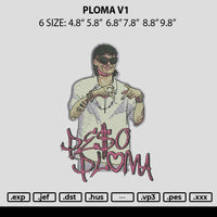 Ploma V1 Embroidery File 6 sizes