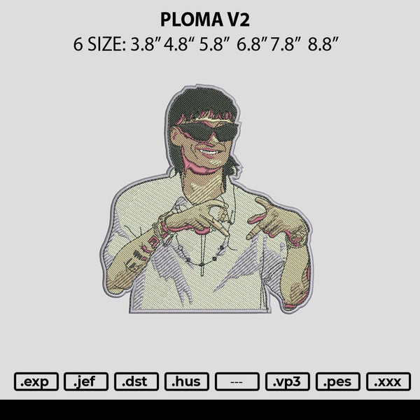 Ploma V2 Embroidery File 6 sizes