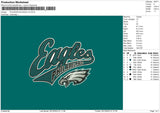 Phila Eagle V2 Embroidery File 6 sizes