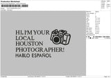 Photographer 0810 Embroidery File 6 sizes