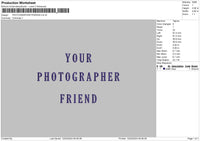 Photograph 1203 Embroidery File 6 sizes