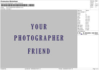 Photograph 1203 Embroidery File 6 sizes