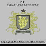 Php Embroider File 6 sizes