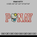 Pinay Kitty Embroidery File 6 sizes