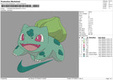 Bulbasaur Swoosh V3 Embroidery File 6 sizes