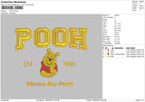 Pooh Embroidery File 6 sizes