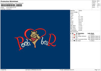 Pooh Love Embroidery File 6 sizes