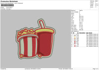 Popcorn Embroidery File 6 sizes