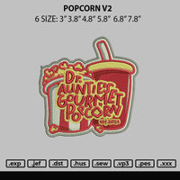 Popcorn V2 Embroidery File 6 sizes