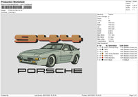 Porche 944 Embroidery File 6 sizes