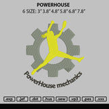 Powerhouse Embroidery File 6 sizes