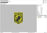 Pow Mia Embroidery File 6 sizes